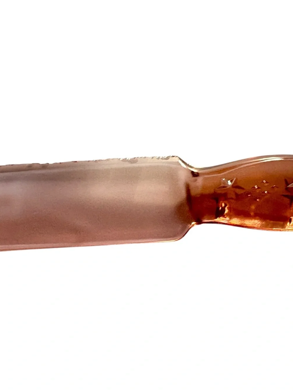 Vintage Pink Depression Glass Knife